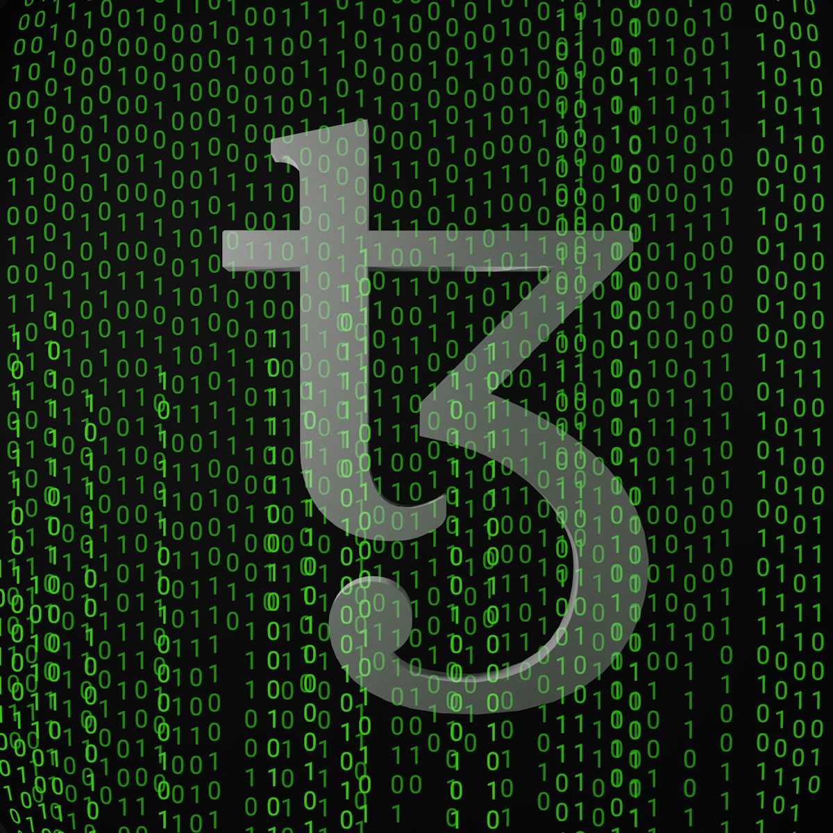 a green and black background with numbers and the number five